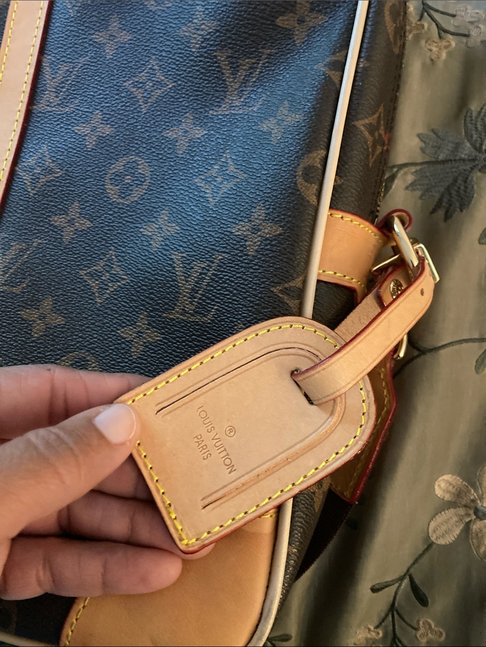 Unbranded brand Brown Monogram Briefcase with Tan Trim - Picture 3 of 9